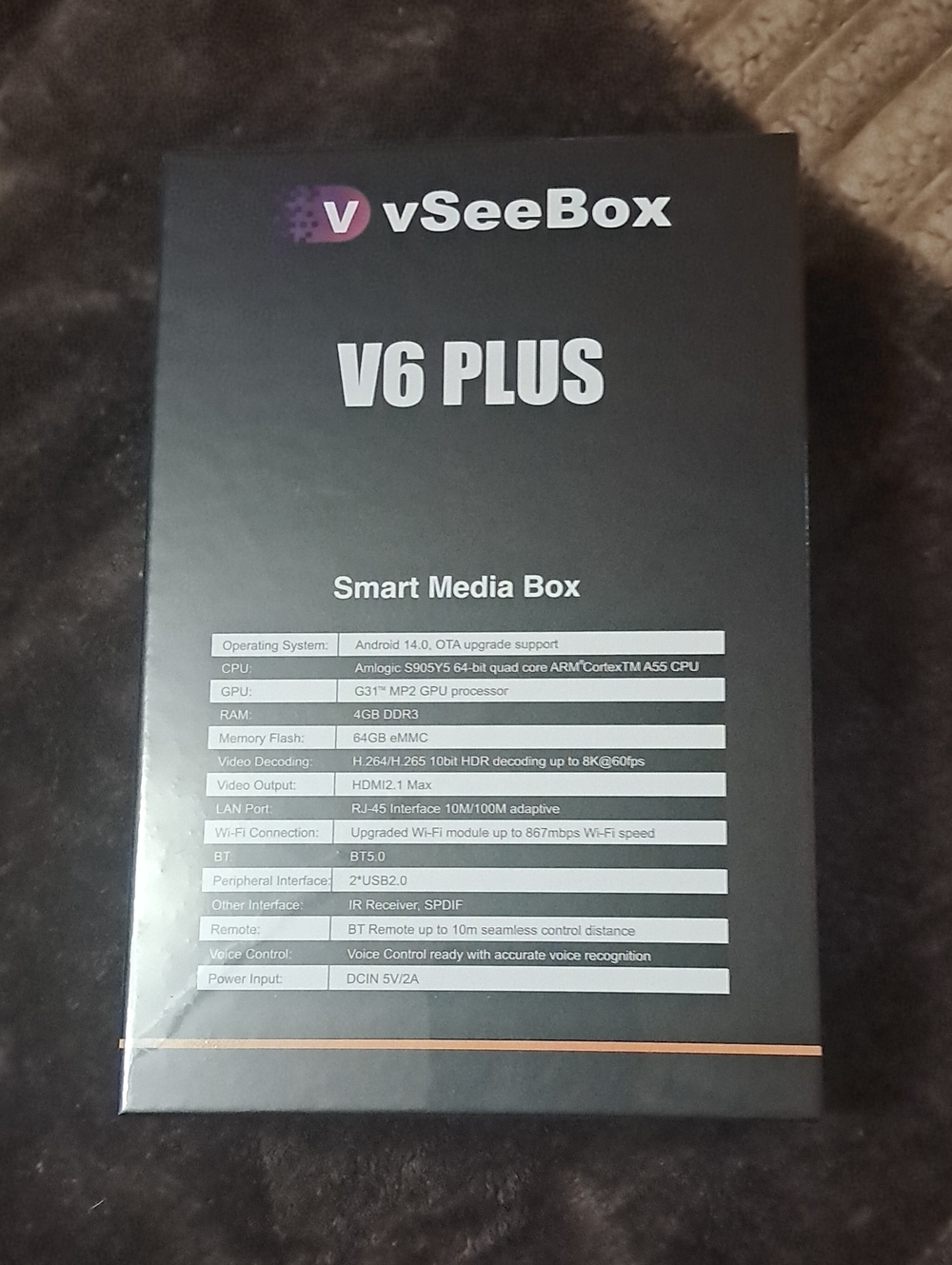 vSeeBox V6 PLUS Smart Media Box - Black - Picture 2 of 2